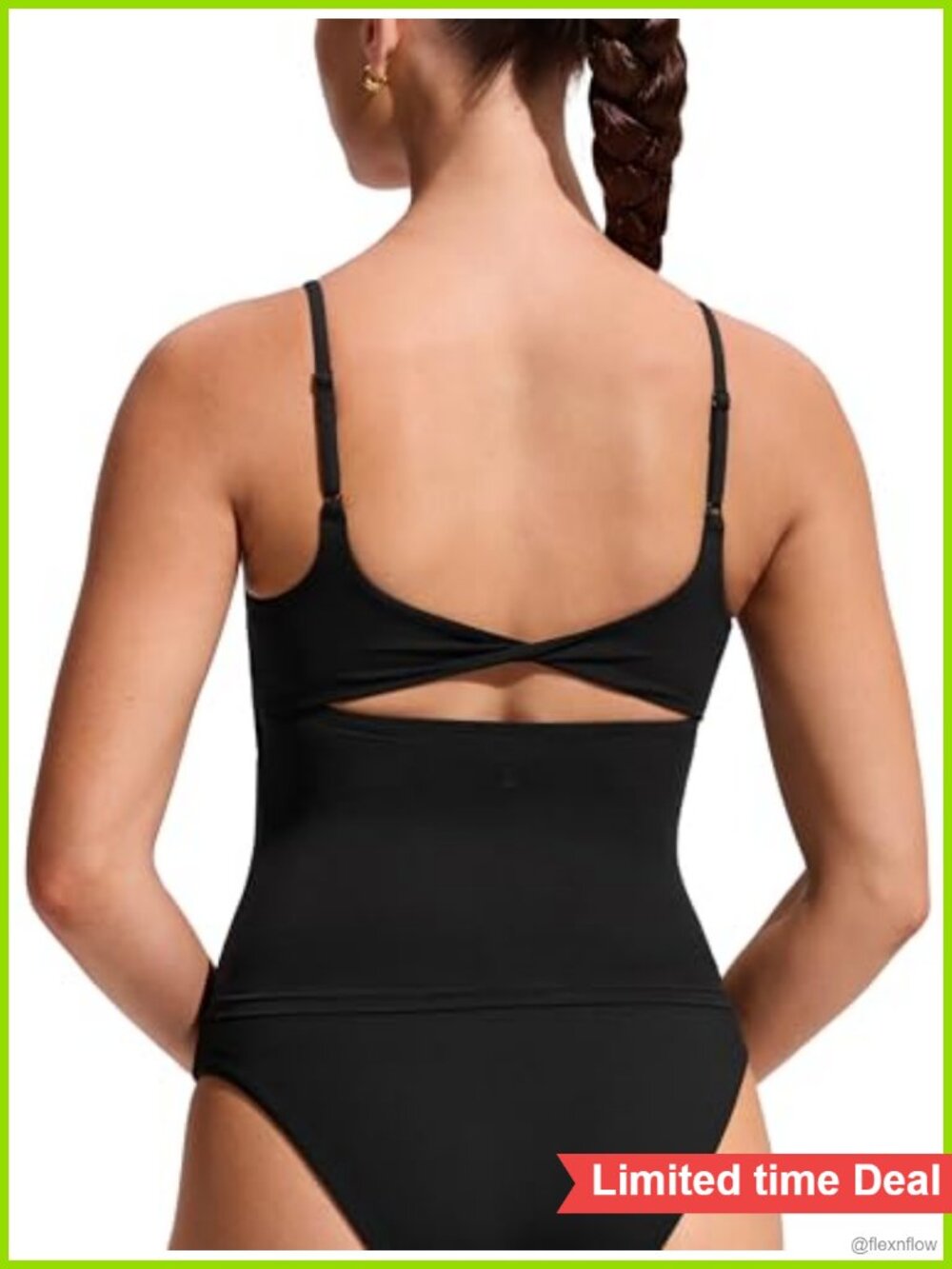 Women's Twist Back Tankini Top - Quick-Dry Swim Wear with Removable Pads